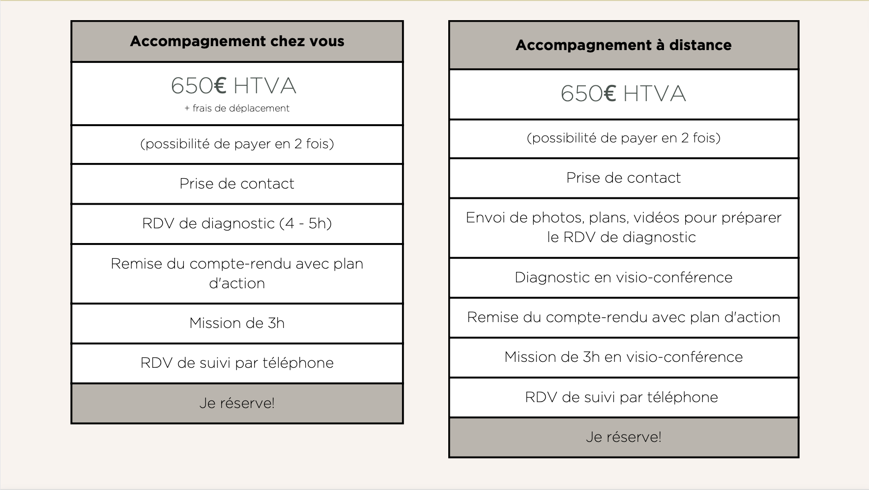 tarif j'allège et je simplifie mon quotidien