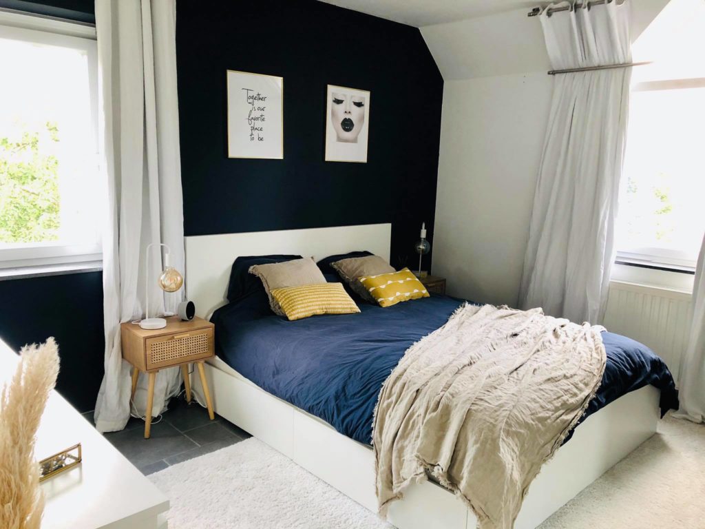 aménagement et décoration d'une chambre parentale à Sart par Morgane LIEUTENANT, décoratrice d'intérieur chez ML Intérieur en province de Liège