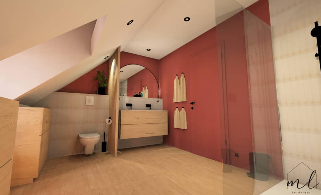Rénovation d'une salle de bain à Beyne-Heusay par Morgane Lieutenant, décoratrice d'intérieur chez ML Intérieur.