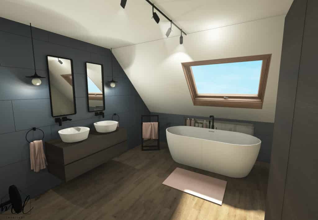 Rénovation d'une salle de bain à Battice par ML Intérieur, décoratrice d'intérieur.